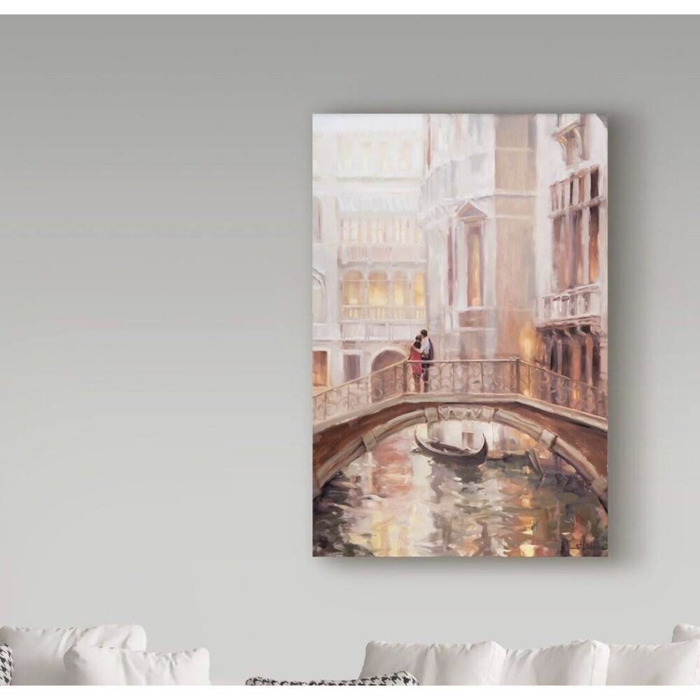A Perfect Afternoon in Venice WALL ART canvas Pink Canvas Wall Decor 11x14in